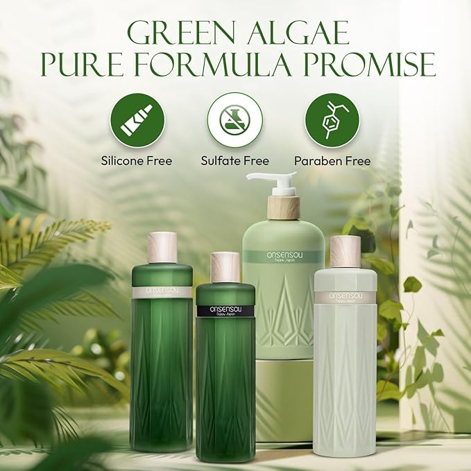 Moisturizing Body Wash for Sensitive Skin Women &amp Men Full Body Washes with Hot Spring Yeast Green Algae &amp Kaolin from Japan Natural Body Wash Daily Use 2EA Each 10.1 Fl Oz
