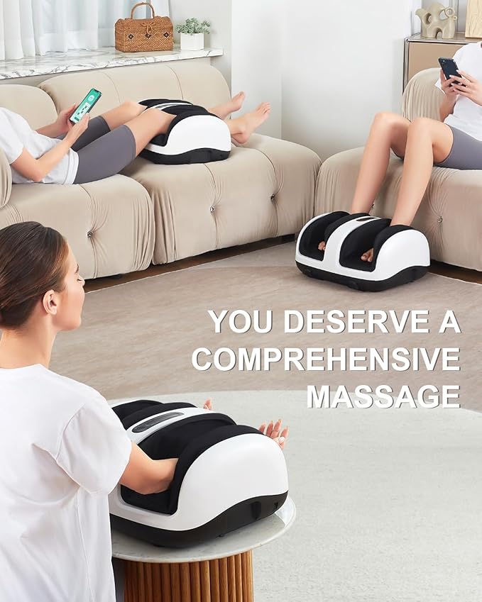 Nekteck FM01 Foot Massager and Smart Foot and Calf Massager APP Control White