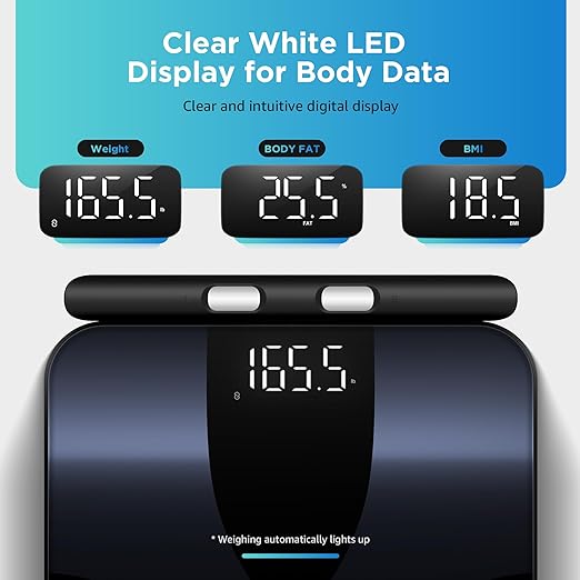 Posture Scale for Body Weight and Fat Digital Bathroom Scale BMI Weighing Bluetooth Body Fat Scale 8 Electrode Smart Body Fat Scale Full Body Composition Analyzer with Voice Prompt