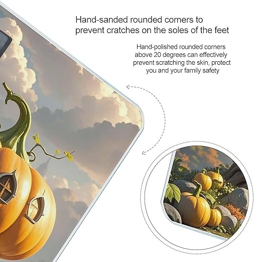 Pumpkin Building Weight Scale Highly Accurate Digital Weighing Scale with Large LCD Display Smart Bathroom Scales for Home Bedrooms and Gift Giving