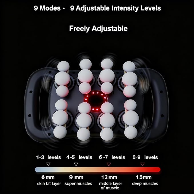 24-Head Deep Tissue Massage Gun Set – Portable Percussion Massager with 9 Modes &amp 9 Intensities Quiet Rechargeable Handheld Body Massager (Gray)