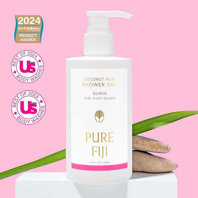 PURE FIJI Coconut Milk Shower Gel Guava (9.47 Fl. Oz /280ml)