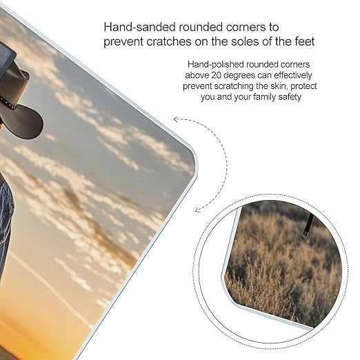 Cowboy West Scale for Body Weight Accurate Digital Bathroom Scale Toughened Glass High Precision Scales Smart Weight Scales with Large LCD Backlight Display Weighing Machine