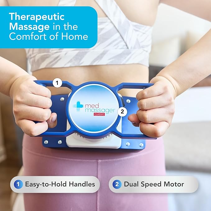 MedMassager Body Massager Classic | Deep Tissue Massage Therapy Unit at-Home Massager Dual Speed Motor Portable Relaxation &amp Relief - Reduces Pain &amp Improves Blood Circulation MMB01