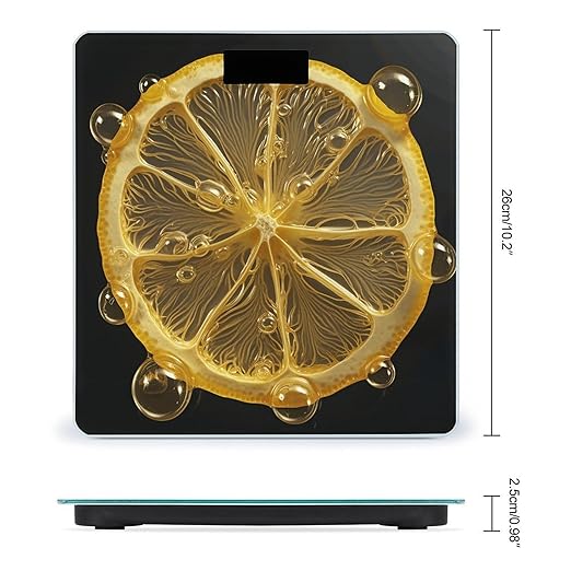 Lemon Art Slice Scale for Body Weight Digital Bathroom Scale Accurate Smart Weight Scales with Large Display Weighing Machine High Precision Scales