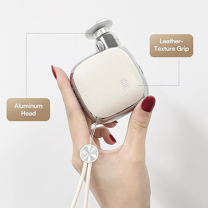 INIA PocketForce Mini Massage Gun - 75% Smaller High-Power Percussion for Full Body Relief Portable Deep Tissue Massager Gun with Leather Case &amp 3 Heads for Travel &amp Office Use Gifts for Me