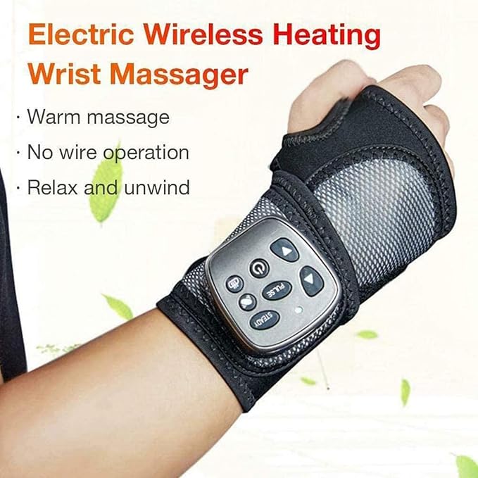 KYOFIS Electric Wrist Massager Hand Massager with Heating Pad Multifunction Carpal Tunnel Massager for Tendonitis Arthritis Pain Relief
