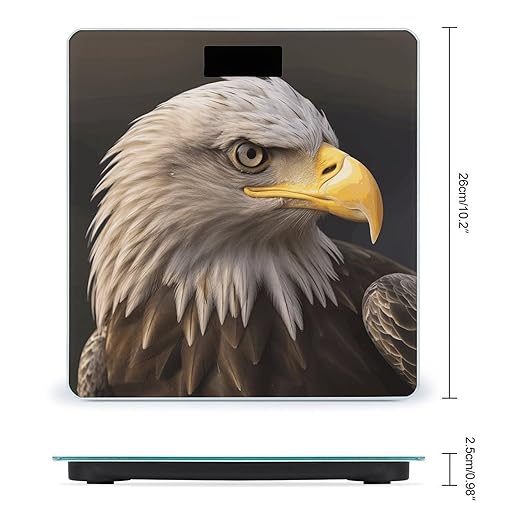 Bald Eagle Digital Bathroom Scale for Body Weight Weighing Scale with Backlit LCD Display High Precision Measurements &amp Measures Weight Up to 180kg