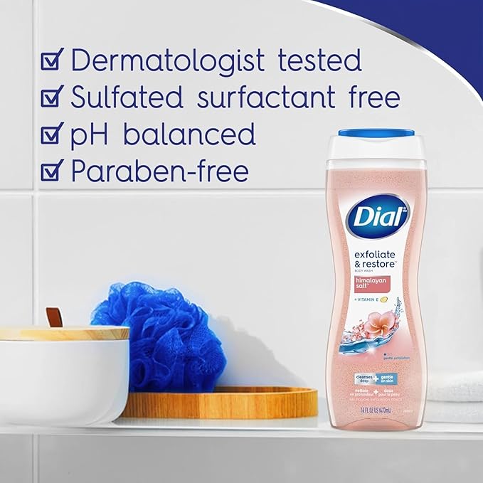 Dial Body Wash Himalayan Salt 16 Ounce Enriching (473ml) (Pack of 6)