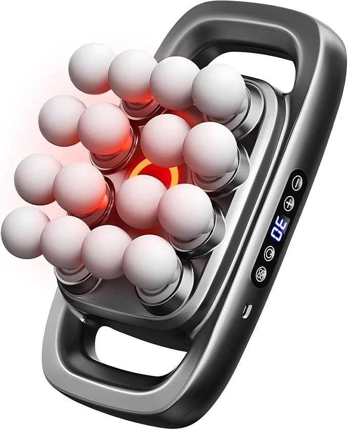 16 Head Massage Gun Deep Tissue - 2026 Upgrade Percussion Massager with 3 Modes &amp 30 IntensitiesQuiet Muscle Massage Gun for BackShoulders Legs Foot Body Muscle Pain Relief Ideal Gifts