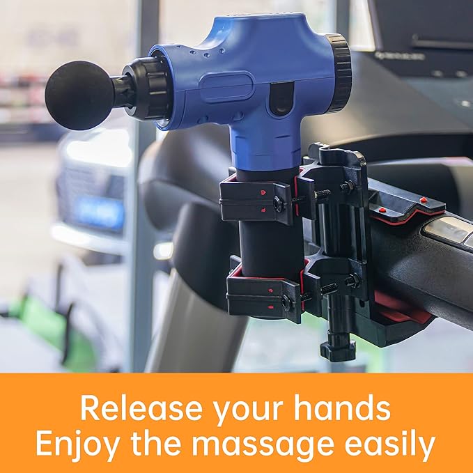 Hand-Free Massage Gun Holder for Back Percussive Muscle Massage Gun Mount for Self-Massage Compatible with Most Massage Guns for Hard to Reach Areas Mechanical Structure adapts to Most venues