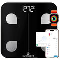 INEVIFIT Smart Body Fat Scale Highly Accurate Bluetooth Digital Bathroom Body Composition Analyzer Measures Weight Body Fat Water Muscle Visceral Fat &amp Bone Mass for Unlimited Users