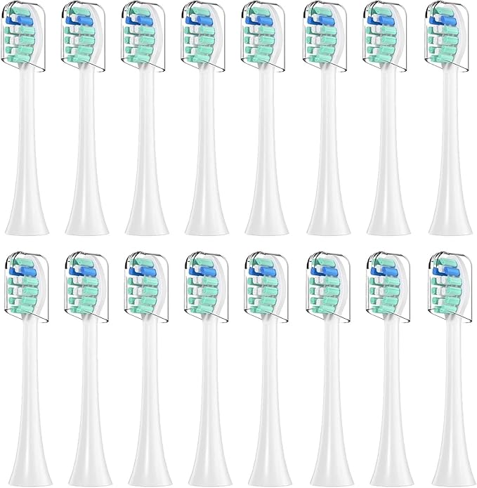 4-16pcs Toothbrush Replacement Heads Compatible with Brush Head for 4100 5100 6100 9023(16pcs Green)
