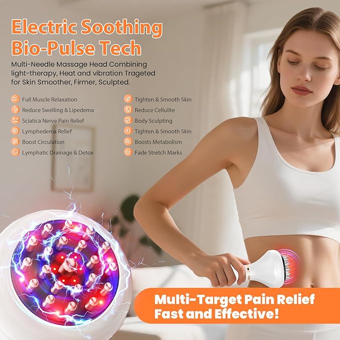 Body Sculpting Machine Lymphatic Drainage Massager &amp Anti Cellulite Massage Tool Helps Reduce Stretch Marks &amp Cellulite Targeted Relief for Sciatica Nerve Hip Joint &amp Muscle and Lowe