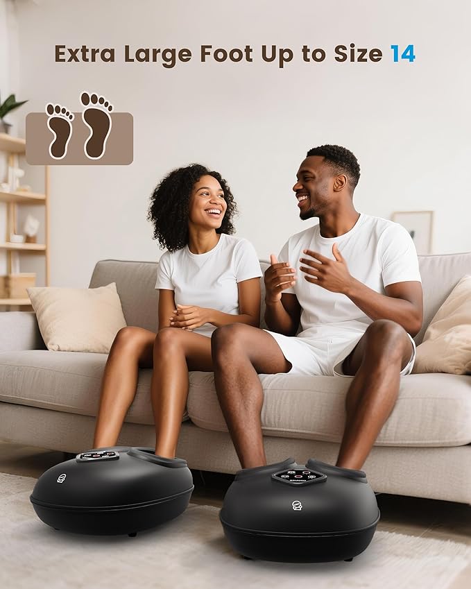 COMFIER FSA Eligibl Foot Massager with Heat HSA Eligibl Shiatsu Foot Massager Machine for Plantar Fasciitis Keading &amp Compression for Neuropathy Pain Fits Up to 14