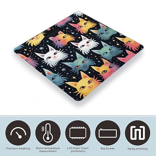Star Ear Cat Scale for Body Weight Digital Bathroom Scale Precision Smart Weighing Scales with Clear LED Display Accurate High Precision Scales Weighing Machine