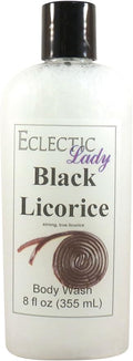 Eclectic Lady Liquid Pearl Body Wash - Black Licorice Scent 3-in-1 Use For Bubble Bath Hand Soap &amp Body Wash Phthalate-Free Black Licorice Fragrance Handcrafted in USA (8 oz)
