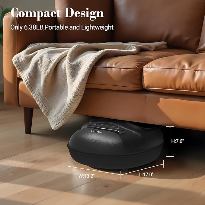 Shiatsu Foot Massager with Heat for Plantar Fasciitis Neuropathy FSA Eligible HSA Approved Foot Massager Machine Feet Massager for Foot Pains Relief 5 Compression Levels Gifts for Women Men