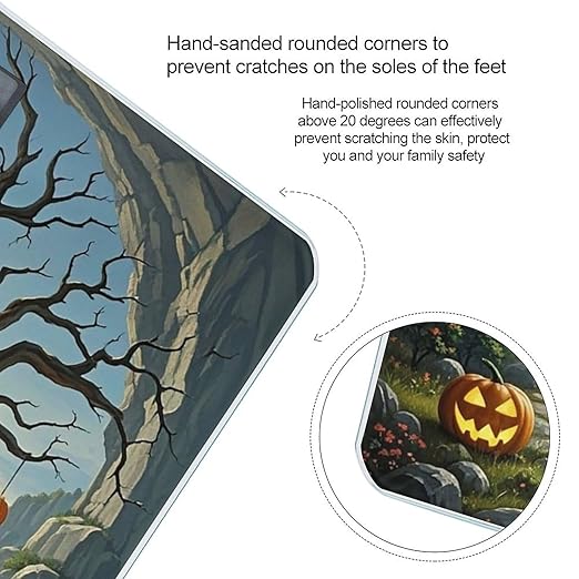 Dried Tree Pumpkin Lantern Bathroom Scale for Body Weight Bathroom Weighing Scales with Back Lit LED Display Sturdy Tempered Glass Body Weight Bathroom Scale 400lb Weighing