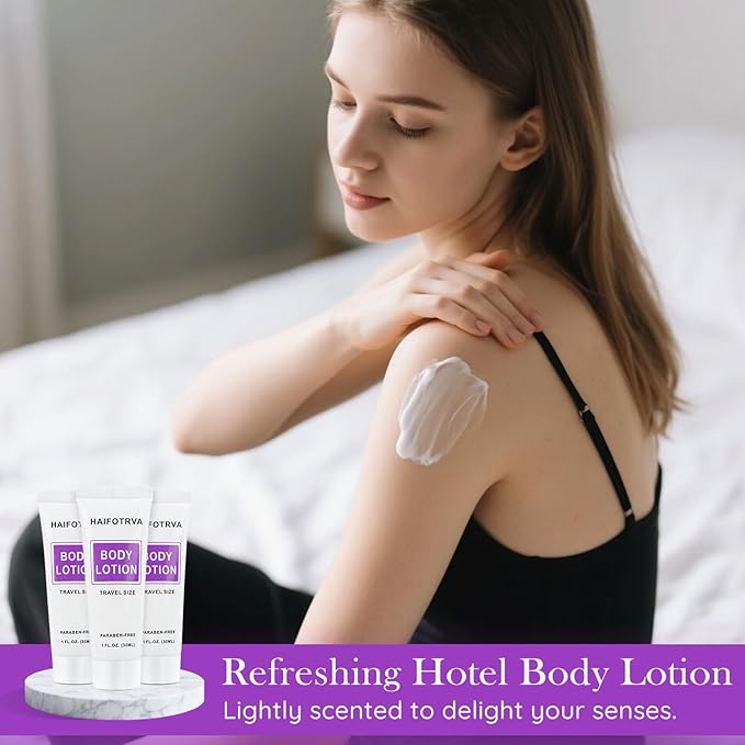 Travel Size Body Wash and Body Lotion Bulk Pack of 100Individually Wrapped 30ml/1 fl oz Shower Gel and Body Lotion Toiletries Amenities for GuestsTravelHomelessCharity