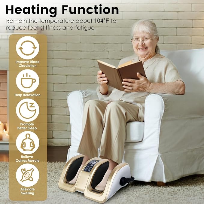 iMounTEK Foot Massager with Heat Shiatsu Electric Foot Massaging Machine Feet Kneading Massager with Auto/Manual Modes Heating Function Remote Control Deep Kneading Gifts for Women Men Mom Dad
