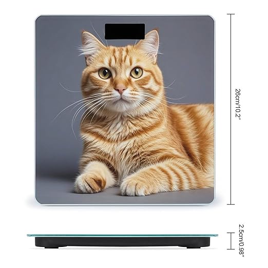 Cat Scale for Body Weight Digital Bathroom Scale Toughened Glass High Precision Scales for Body Weight with Large LCD Backlight Display Weight Scales
