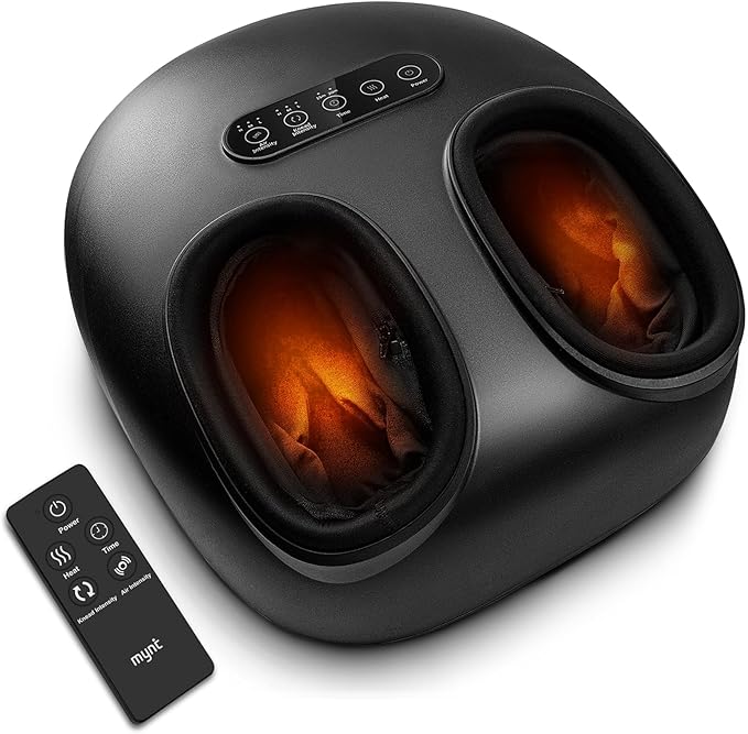 Mynt Shiatsu Foot Massager for Plantar Fasciitis Feet Massage Machine with Heat Deep Kneading Compress Foot Warmer for Pain Relief Fits Up to 14 Gift for Father Mother