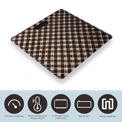 Brown and White Scale for Body Weight Digital Bathroom Scale Accurate Smart Weight Scales with Large Display Weighing Machine High Precision Scales