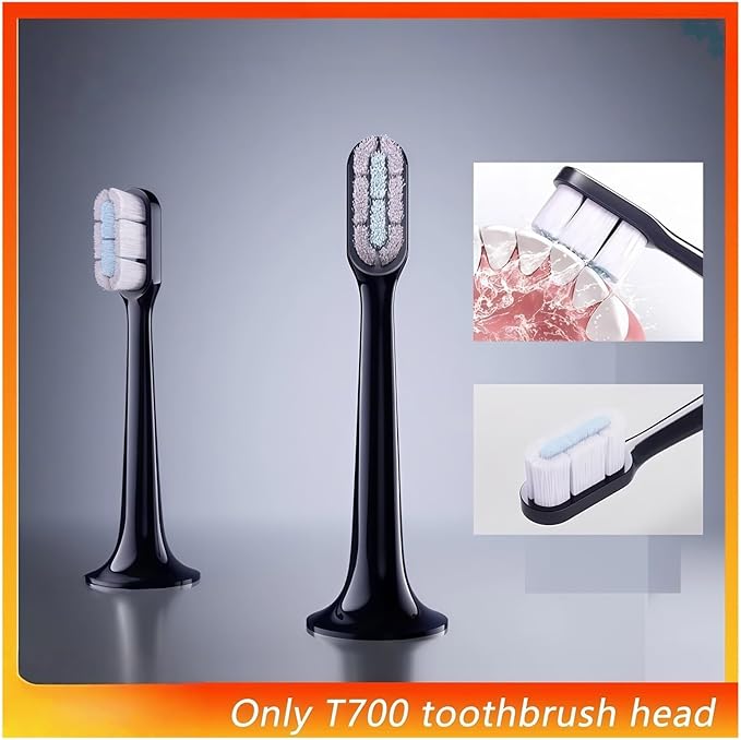 Toothbrush Head Compatible with Mijia T700 Sonic Electric Toothbrush Waterproof Soft Health Replacement Soft Bristles(6 pcs)