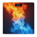 Smart Scale for Body Weight Digital Bathroom Weighing Scale Energy Saving Scale Red and Blue Fire Black