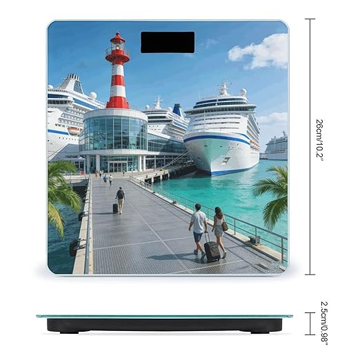 Cruise Terminal Smart Scale for Body Weight Digital Bathroom Scale Toughened Glass Weight Scale with Large LCD Backlight Display High Precision Scales Weighing Machine