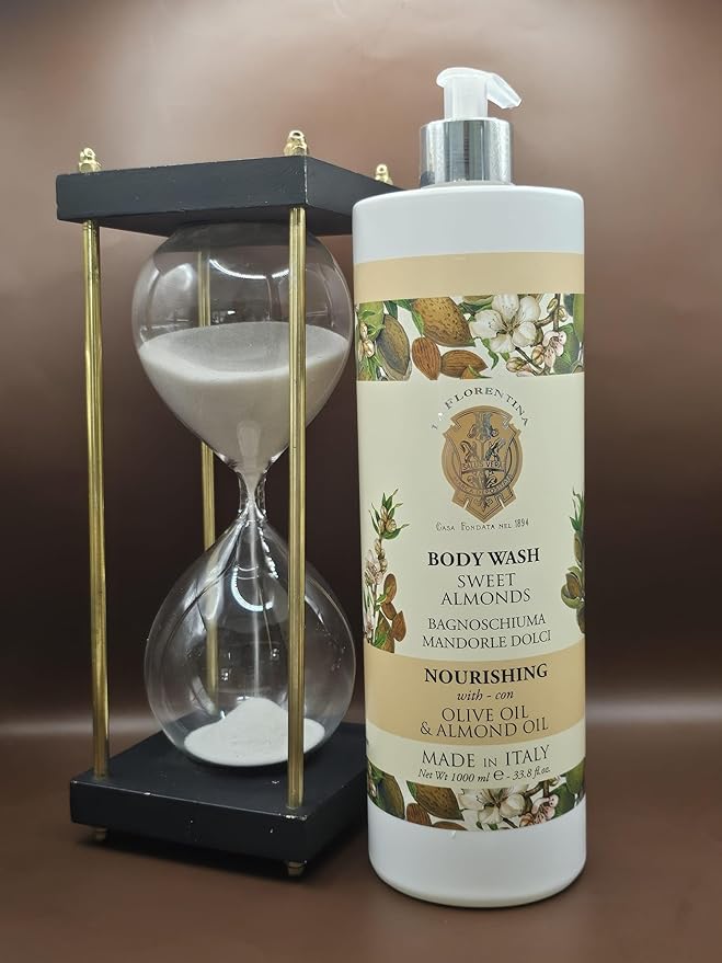 LA FLORENTINA Sweet Almond Body Wash Nourishing with Olive Oil and Almond Oil 33.8 fl oz Made in Italy
