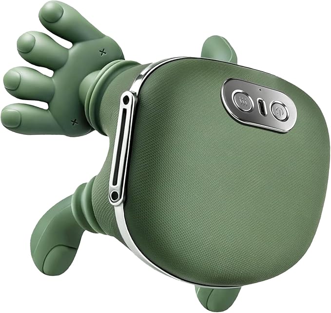 Bionic Neck Massager with Adjustable Heat Portable Deep Tissue 4D Kneading Electric Shoulder Massager Compact Design with Soft Silicone Massage Heads for Relaxation and Comfort