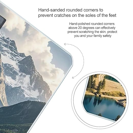 Lake Under Mountain Scale for Body Weight Smart Scales Digital Bathroom Scale High Precision Weighing Scales with Large Display Weighing Machine for People