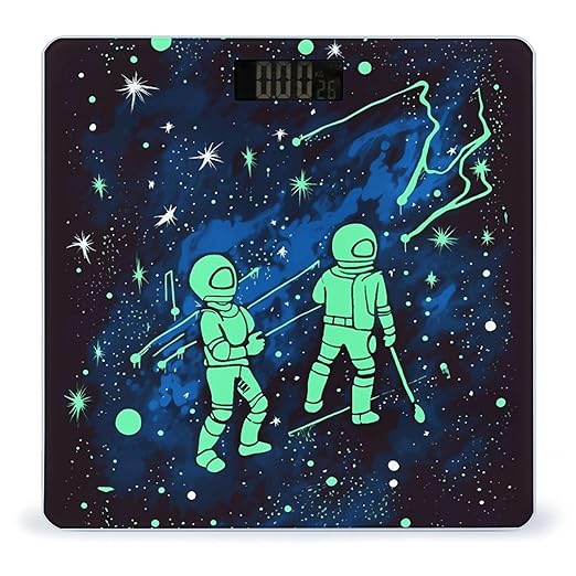 Glow in The Dark Scale for Body Weight High Precision Digital Weight Scales with LCD Display Anti-Slip Sturdy Slim Tempered Glass Bathroom Scale for Home Use