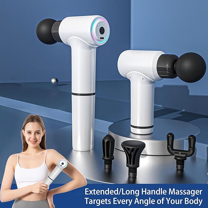 Handheld Massage Gun Massage Tool for Muscle Relaxation Gift Electric Massager Muscle Relaxation Lightweight Portable Cordless Back Massager for Women Men Body Relax