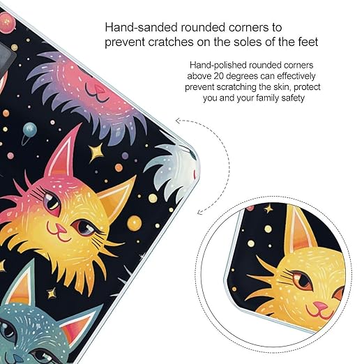 Star Ear Cat Scale for Body Weight Digital Bathroom Scale Precision Smart Weighing Scales with Clear LED Display Accurate High Precision Scales Weighing Machine