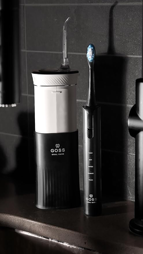 GOSS Electric Toothbrush Sonic &amp Oscillating Rechargeable Toothbrush with Charging Case Deep Clean Professional Whitening Toothbrush for Adults and Teens