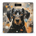 Colorful Polka Dots and Dog Digital Bathroom Scale for Body Weight Weighing Scale with Backlit LCD Display High Precision Measurements &amp Measures Weight Up to 180kg