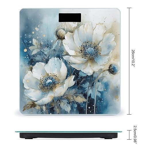 White and Light Blue Scale for Body Weight Accurate Digital Bathroom Scale Toughened Glass High Precision Scales Smart Weight Scales with Large LCD Backlight Display Weighing Machine