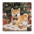Christmas Shiba Scale for Body Weight Sturdy Tempered Glass Weighing Scales with LCD Display Accurate Digital Bathroom Scale Convenient Body Fat Smart Scales Easy Read