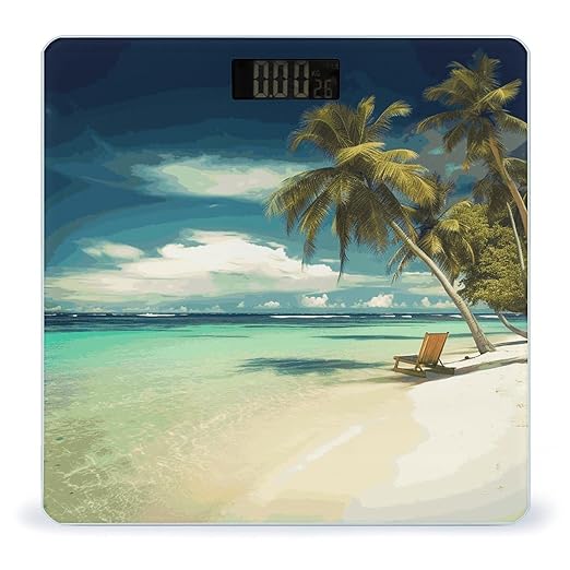 Tropical Holidays Bathroom Scale Ultra-Bright Liquid Crystal Screen Weight Scale Accurate Bathroom Body Scales for Body Weight Bathroom Pet Home Bedroom Gift-Giving