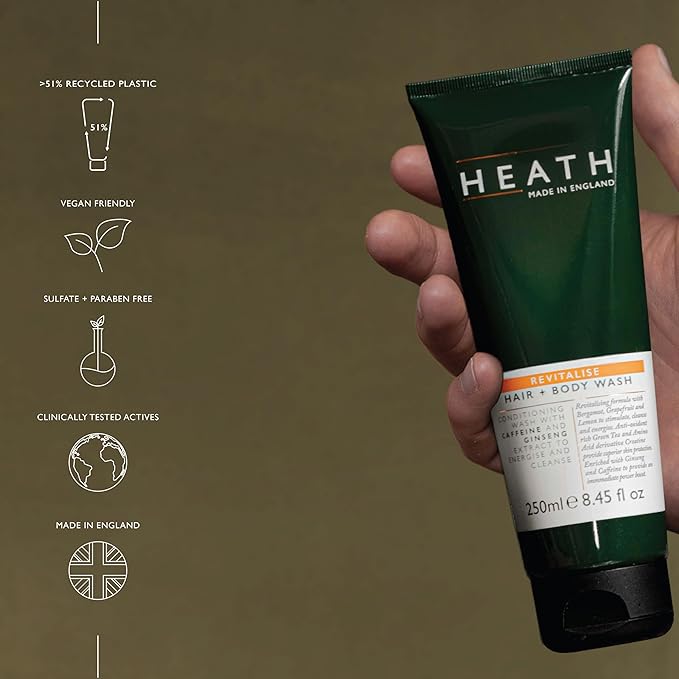 Modern British Grooming by Heath Hair &amp Body Wash 250ml