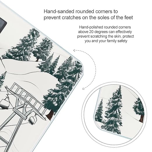 Ski Lift with Fir Tree Scale for Body Weight Digital Bathroom Scale Accurate Smart Weight Scales with Large Display Weighing Machine High Precision Scales