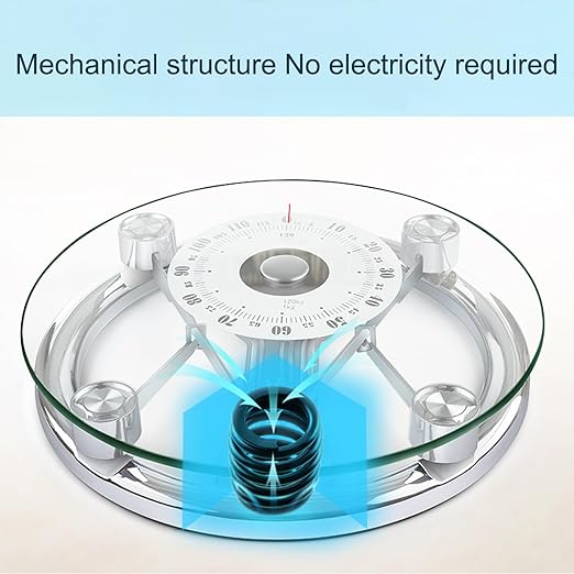 Mechanical Weight Scale Large Dial for Accurate Measurement No Battery Measuring Weight Up to 120kg Easy to Use Mechanical Bathroom Scales