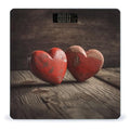 Hand Drawn Heart Pattern Scale for Body Weight Precision Bathroom Weighing Scales with Back Lit LCD Display Sturdy Tempered Glass Body Weight Scales Digital Bathroom Scale 400lb