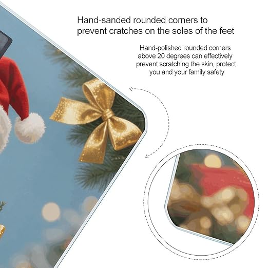 Christmas Monkey Weight Scale Cute Bathroom Scale for Body Highly Accurate Digital Weighing Machine for People Compact LCD Display Scales with Sturdy Toughened Glass Scales