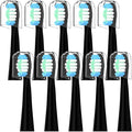 10 PCs Compatible for Pulsonic Electric Toothbrush Sound Replacement Heads(Black)