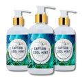 Kids Body Wash – Plant Based Gentle Moisturizer with Shea Butter – Safe for Sensitive Skin – Captain Cool Mist – 3 Pack (8 oz Each)