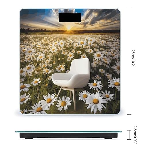 Stool Among Flowers Scale for Body Weight Digital Bathroom Scale Accurate Smart Weight Scales with Large Display Weighing Machine High Precision Scales